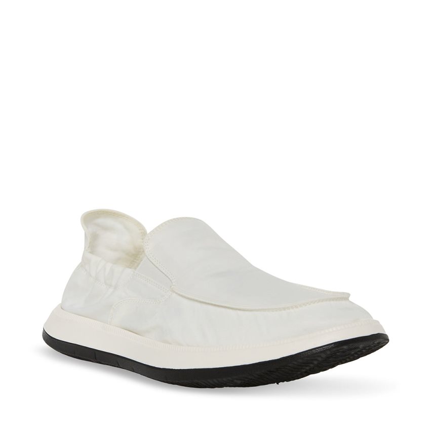 White Steve Madden Sonny Men's Loafers | PH 1069HTJ